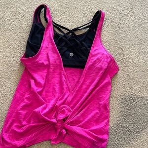 Athleta 2 in 1 bra and tank top size small